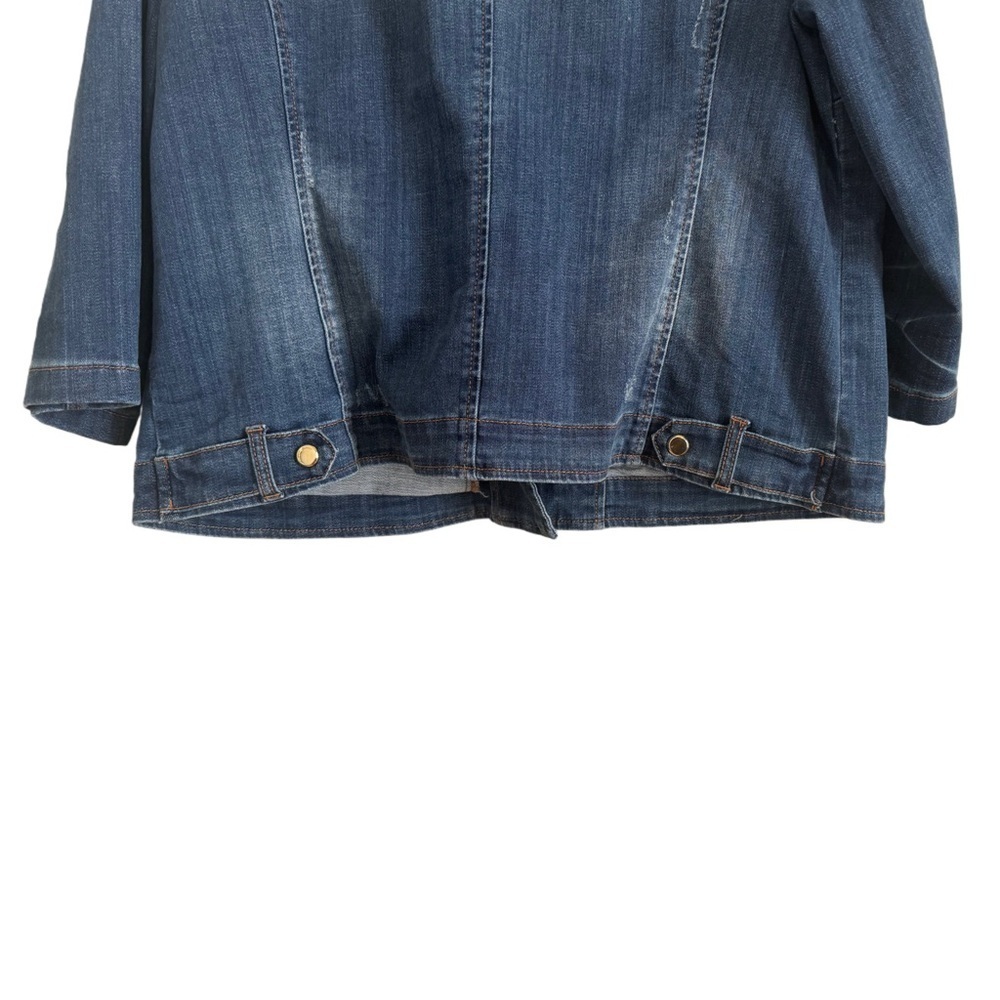 Chico’s Modern Denim Moto Jacket Size 2 - Picture 6 of 10